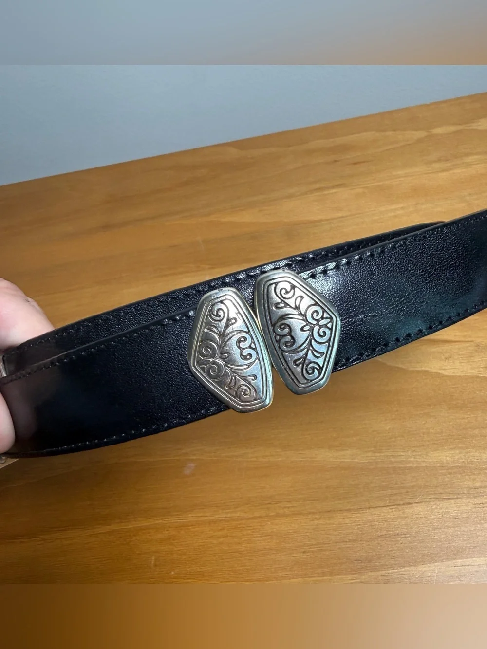 Brighton Reversible Belt | Brown Croc Emboss + Black | Size M/30 | Western Glam